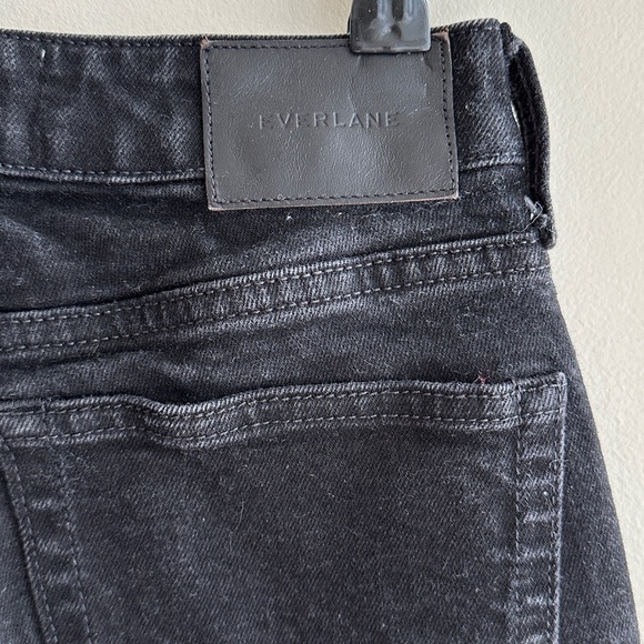 Everlane The Wide Leg Button-Fly Jeans, Black, Size 24 Regular - Picture 13 of 16